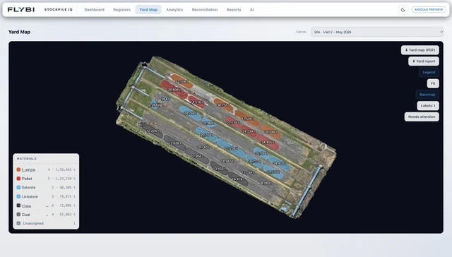 Actual Stockpile IQ yard map preview